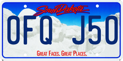 SD license plate 0FQJ50