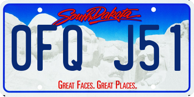 SD license plate 0FQJ51