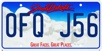 SD license plate 0FQJ56