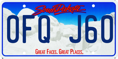 SD license plate 0FQJ60