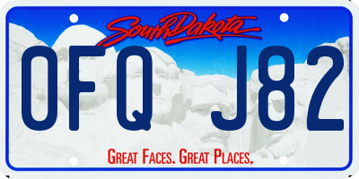 SD license plate 0FQJ82