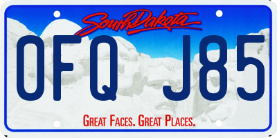 SD license plate 0FQJ85