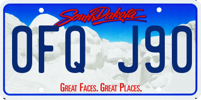 SD license plate 0FQJ90