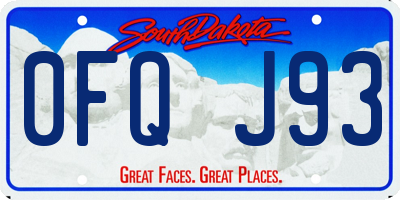 SD license plate 0FQJ93