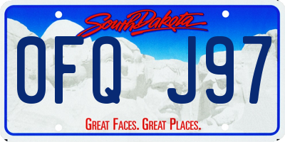 SD license plate 0FQJ97