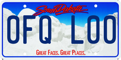 SD license plate 0FQL00