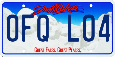SD license plate 0FQL04