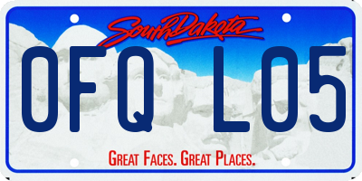 SD license plate 0FQL05