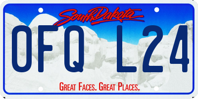 SD license plate 0FQL24