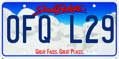 SD license plate 0FQL29