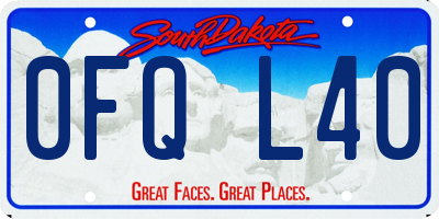 SD license plate 0FQL40