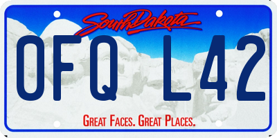 SD license plate 0FQL42
