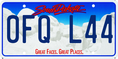 SD license plate 0FQL44