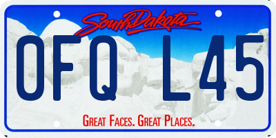 SD license plate 0FQL45
