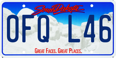 SD license plate 0FQL46