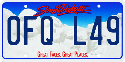 SD license plate 0FQL49