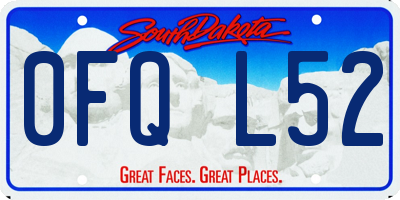 SD license plate 0FQL52