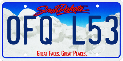 SD license plate 0FQL53