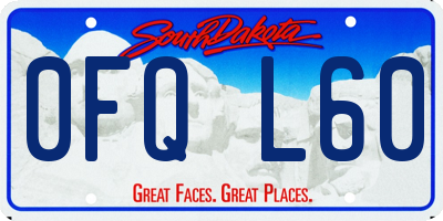 SD license plate 0FQL60