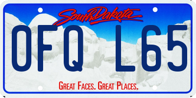 SD license plate 0FQL65