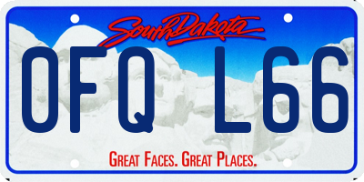 SD license plate 0FQL66