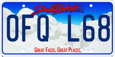 SD license plate 0FQL68