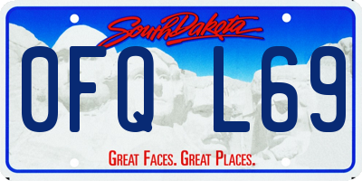 SD license plate 0FQL69