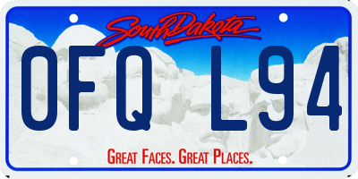 SD license plate 0FQL94