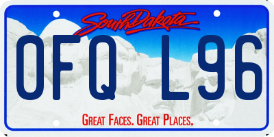 SD license plate 0FQL96