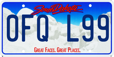 SD license plate 0FQL99