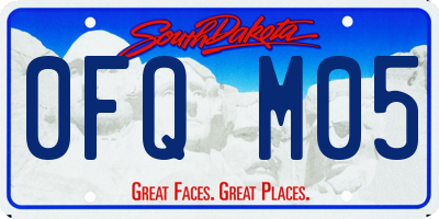 SD license plate 0FQM05