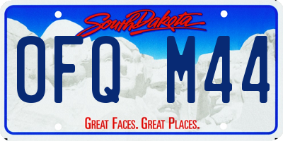 SD license plate 0FQM44