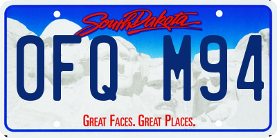 SD license plate 0FQM94