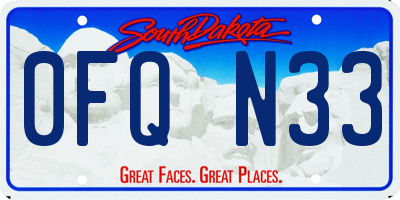 SD license plate 0FQN33