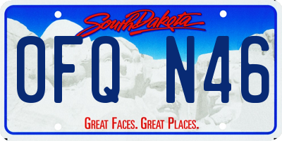 SD license plate 0FQN46
