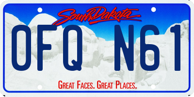 SD license plate 0FQN61
