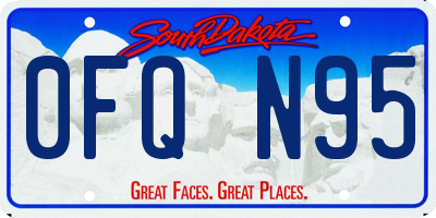 SD license plate 0FQN95