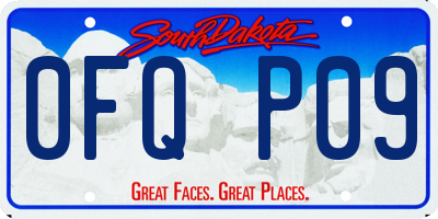SD license plate 0FQP09