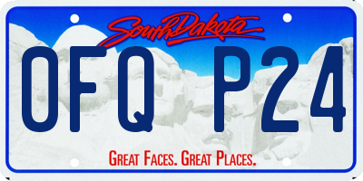 SD license plate 0FQP24