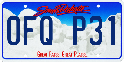 SD license plate 0FQP31