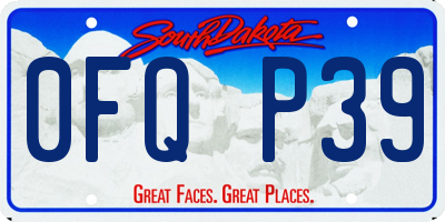 SD license plate 0FQP39