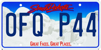 SD license plate 0FQP44