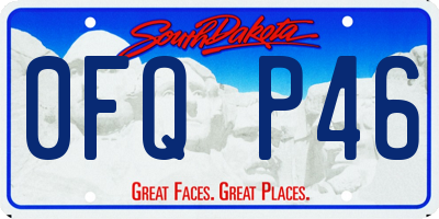 SD license plate 0FQP46