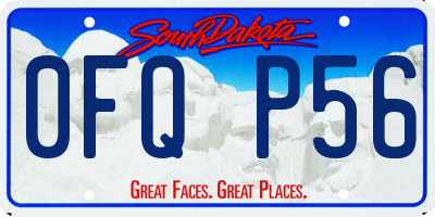 SD license plate 0FQP56