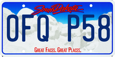 SD license plate 0FQP58