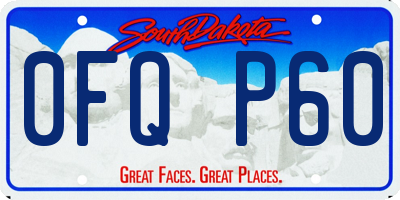 SD license plate 0FQP60