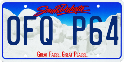 SD license plate 0FQP64