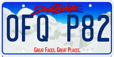 SD license plate 0FQP82