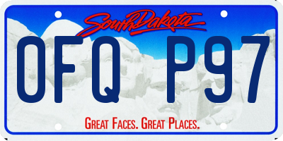 SD license plate 0FQP97