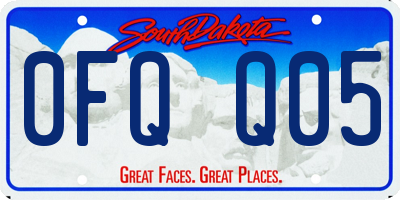 SD license plate 0FQQ05
